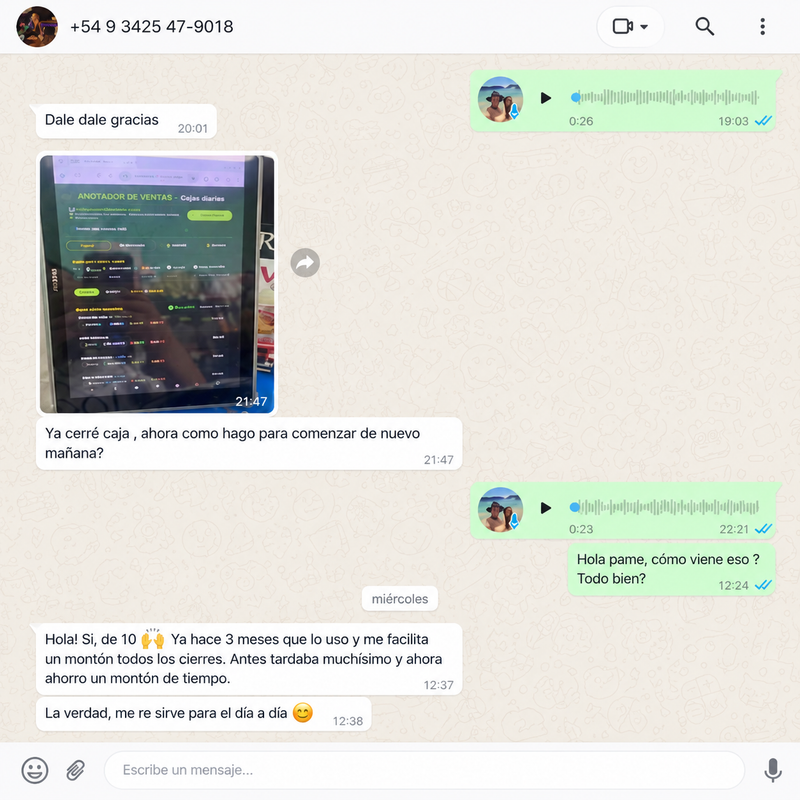 Devolución real de un cliente por WhatsApp